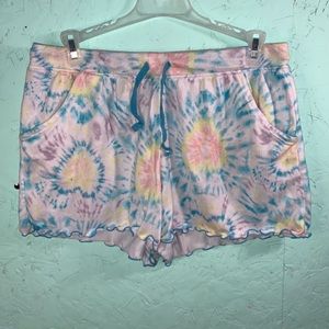 White Tye-Dye Shorts